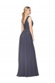 Affordable Floor Length High Neck V-Back Chiffon Prom Dress Canada