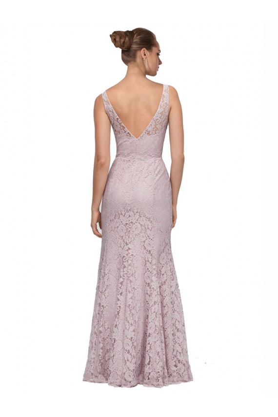 Affordable Lace V-Neckline Long Full Length Prom Dress Canada