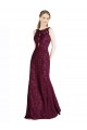 Affordable Long Lace Prom Dress with Peekaboo Bodice and Keyhole Back Canada