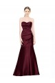 Affordable Mermaid Sweetheart Soft Satin Prom Dress with Pleats Canada