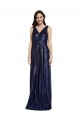 Affordable Long V-Neck Sparking Sequin Prom Dress with Low V-Back Canada