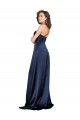 Affordable Knotted Sweetheart Silky Satin Prom Dress with High Side Split Canada