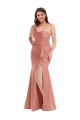 Affordable Cascade Ruffle One Shoulder Bustier Silky Satin Mermaid Prom Dress Canada