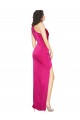 Affordable One Shoulder Long Full Length Silky Satin Prom Dress with Front Side Split Canada