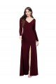 Affordable Long Sleeves Spandex Prom Dress with Front Slit Canada