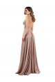 Affordable Long A-Line Plunge V-Neckline Spandex Prom Dress with Slit Canada