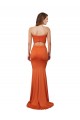 Affordable Strapless Bandeau Bodice Long Spandex Prom Dress Canada