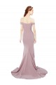 Affordable Off the Shoulder Mermaid Long Sweep Train Prom Dress Canada