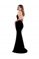 Affordable High Neck Low Criss Cross Back Crepe Prom Dress Canada