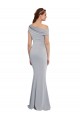 Affordable Off the Shoulder Asymmetrical Mermaid Crepe Prom Dress Canada