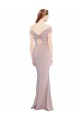 Affordable Knotted Off the Shoulder Crepe Prom Dress with Cut-Out Back Canada