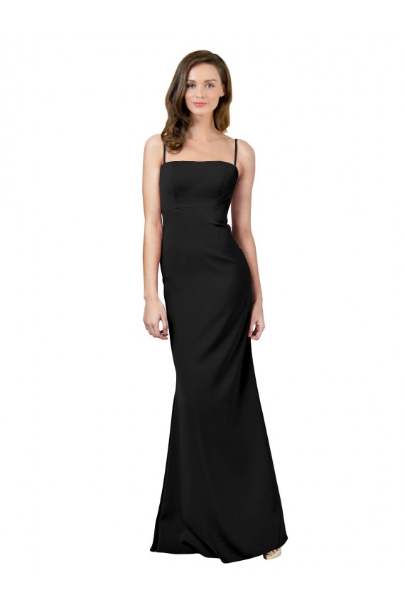 Affordable Fit and Flare Slim Crepe Prom Dress with Cutout Back Canada