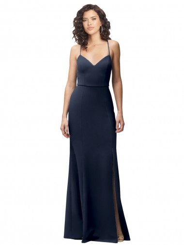 Affordable Sweetheart Fit and Flare Stretch Crepe Prom Dress with Side Slit and Strappy Back Canada