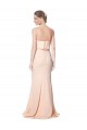 Affordable High Neck Strapless Long Crepe Maxi Prom Dress with Overlay Canada