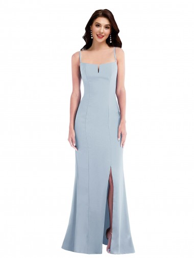 Affordable Flattering Trumpet Maxi Crepe Prom Dress with Front Slit Canada