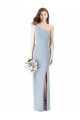 Affordable One Shoulder Crepe Trumpet Prom Dress with Front Slit Canada