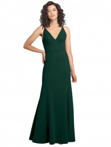 Affordable Form Fitting Stretch Crepe A-Line Prom Dress Canada