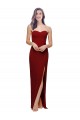 Affordable Straight Pencil Skirt Long Sweetheart Crepe Prom Dress with High Side Split Canada