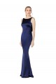 Affordable Sheath High Neck Stretch Satin Prom Dress Low Back Canada