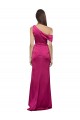 Affordable Off the Shoulder Short Sleeves Stretch Satin Prom Dress with Side Slit Canada