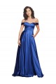 Affordable Ball Gown Off the Shoulder Sweetheart Stretch Satin Prom Dress Canada