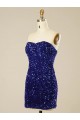 Affordable Short Sweetheart Velvet Sequin Prom Dress Canada