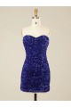 Affordable Short Sweetheart Velvet Sequin Prom Dress Canada