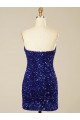 Affordable Short Sweetheart Velvet Sequin Prom Dress Canada