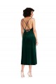 Affordable Midi Length Cowl Neck Velvet Short Slip Cocktail Prom Dress / Homecoming Dress Canada