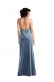 Affordable Cowl Neck Velvet Maxi Slip Prom Dress Canada